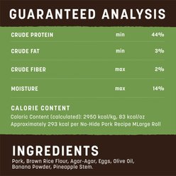 Earth Animal No-Hide Large Rolls Long Lasting Natural Rawhide Alternative Pork Recipe Chew Dog Treats, 3 count slide 2 of 9