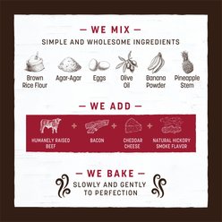 Earth Animal No-Hide Medium Roll Long Lasting Natural Rawhide Alternative Barbeque Bacon Cheeseburger Recipe Dog Chew Treat slide 2 of 9