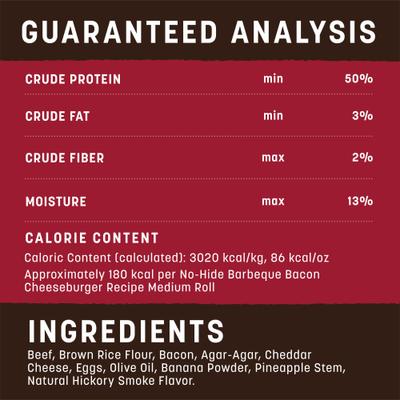 Show full view: Earth Animal No-Hide Medium Roll Long Lasting Natural Rawhide Alternative Barbeque Bacon Cheeseburger Recipe Dog Chew Treat slide 8 of 10