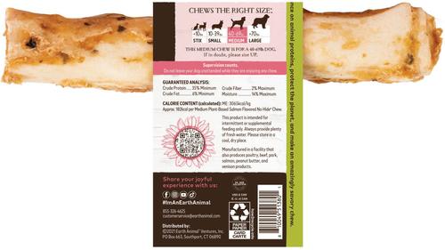 Show full view: Earth Animal No-Hide Medium Roll Long Lasting Natural Rawhide Alternative No Salmon Vegetarian Recipe Dog Chew Treat slide 3 of 10