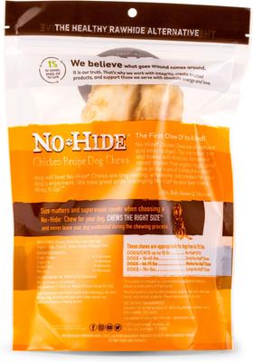 Show full view: Earth Animal No-Hide Medium Rolls Long Lasting Natural Rawhide Alternative Chicken Recipe, 2 count + Beef Recipe, 2 count + Salmon Recipe Chew Dog Treats, 2 count slide 3 of 9