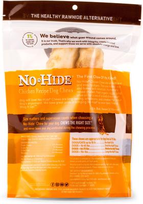 Show full view: Earth Animal No-Hide Medium Rolls Long Lasting Natural Rawhide Alternative Chicken Recipe Chew Dog Treats, 2 count slide 3 of 12