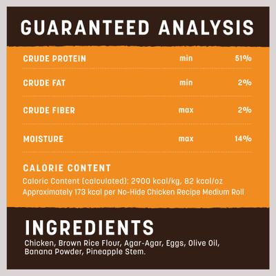 Show full view: Earth Animal No-Hide Medium Rolls Long Lasting Natural Rawhide Alternative Chicken Recipe Chew Dog Treats, 2 count slide 8 of 12