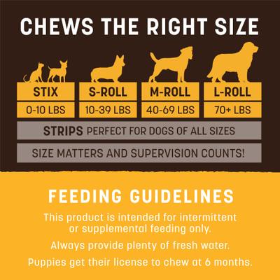 Show full view: Earth Animal No-Hide Medium Rolls Long Lasting Natural Rawhide Alternative Peanut Butter Vegetarian Recipe Chew Dog Treats, 1 count slide 6 of 12