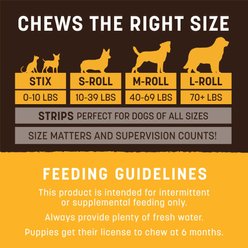 Earth Animal No-Hide Medium Rolls Long Lasting Natural Rawhide Alternative Peanut Butter Vegetarian Recipe Chew Dog Treats, 3 count slide 2 of 9