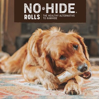 Show full view: Earth Animal No-Hide Medium Rolls Long Lasting Natural Rawhide Alternative Peanut Butter Vegetarian Recipe Chew Dog Treats, 3 count slide 7 of 12