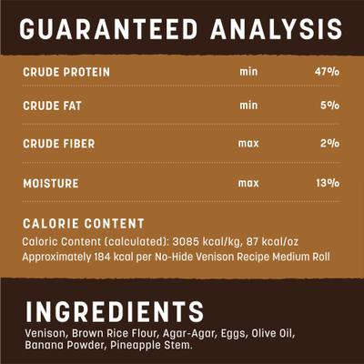 Show full view: Earth Animal No-Hide Medium Rolls Long Lasting Natural Rawhide Alternative Venison Recipe Chew Dog Treats, 1 count slide 8 of 12