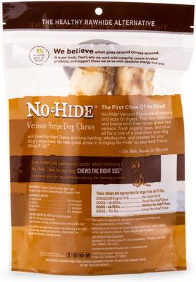 Show full view: Earth Animal No-Hide Medium Rolls Long Lasting Natural Rawhide Alternative Venison Recipe Chew Dog Treats, 2 count slide 3 of 12