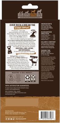 Show full view: Earth Animal No-Hide Medium Rolls Long Lasting Natural Rawhide Alternative Venison Recipe Chew Dog Treats, 3 count slide 3 of 12