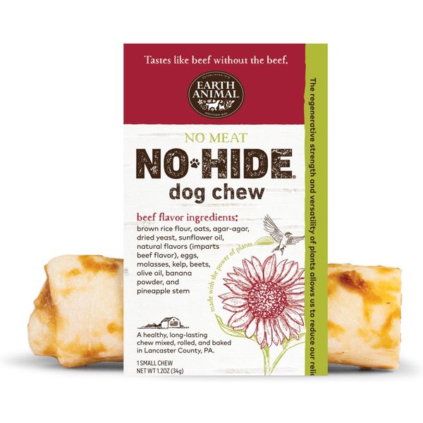 Earth Animal No-Hide Medium Pumpkin Spice Recipe Roll Hard Dog Chew