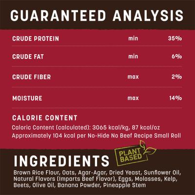 Show full view: Earth Animal No-Hide Small Roll Long Lasting Natural Rawhide Alternative No Beef Vegetarian Recipe Dog Chew Treat slide 8 of 10