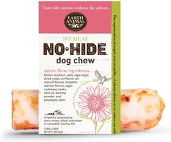 Earth Animal No-Hide Small Roll Long Lasting Natural Rawhide Alternative No Salmon Vegetarian Recipe Dog Chew Treat