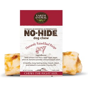 Earth Animal No-Hide Small Rolls Long Lasting Natural Rawhide Alternative Beef Recipe Chew Dog Treats, 1 count