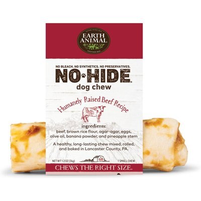 Earth Animal Earth Animal No-Hide Small Rolls Long Lasting Natural Rawhide Alternative Beef Recipe Chew Dog Treats, 1 count