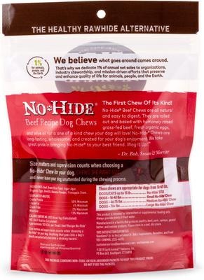 Show full view: Earth Animal No-Hide Small Rolls Long Lasting Natural Rawhide Alternative Beef Recipe Chew Dog Treats, 2 count slide 3 of 12