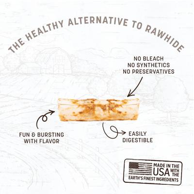 Show full view: Earth Animal No-Hide Small Rolls Long Lasting Natural Rawhide Alternative Beef Recipe Chew Dog Treats, 2 count slide 4 of 12