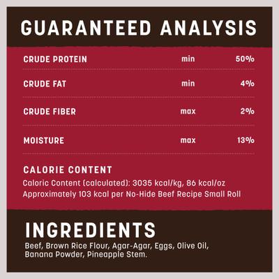 Show full view: Earth Animal No-Hide Small Rolls Long Lasting Natural Rawhide Alternative Beef Recipe Chew Dog Treats, 2 count slide 8 of 12