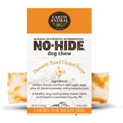 Earth Animal Earth Animal No-Hide Small Rolls Long Lasting Natural Rawhide Alternative Chicken Recipe Chew Dog Treats, 1 count