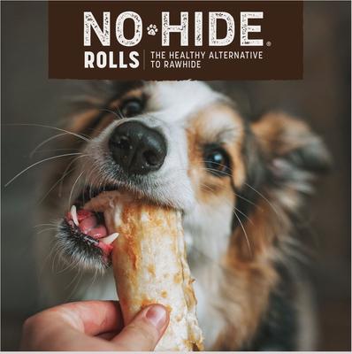 Show full view: Earth Animal No-Hide Small Rolls Long Lasting Natural Rawhide Alternative Peanut Butter Vegetarian Recipe Chew Dog Treats, 2 count slide 7 of 12