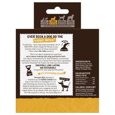 Show full view: Earth Animal No-Hide Small Rolls Long Lasting Natural Rawhide Alternative Peanut Butter Vegetarian Recipe Chew Dog Treats, 6 count slide 3 of 12