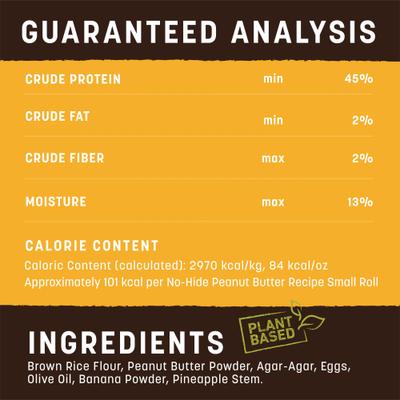 Show full view: Earth Animal No-Hide Small Rolls Long Lasting Natural Rawhide Alternative Peanut Butter Vegetarian Recipe Chew Dog Treats, 6 count slide 8 of 12