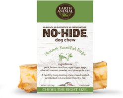 Earth Animal No-Hide Small Rolls Long Lasting Natural Rawhide Alternative Pork Recipe Chew Dog Treats, 1 count