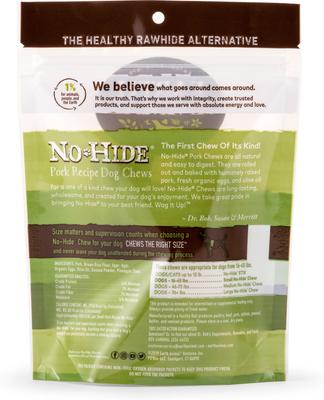 Show full view: Earth Animal No-Hide Small Rolls Long Lasting Natural Rawhide Alternative Pork Recipe Chew Dog Treats, 2 count slide 3 of 12
