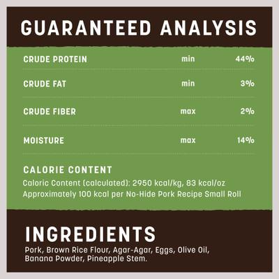 Show full view: Earth Animal No-Hide Small Rolls Long Lasting Natural Rawhide Alternative Pork Recipe Chew Dog Treats, 2 count slide 8 of 12