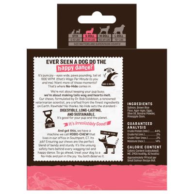 Show full view: Earth Animal No-Hide Small Rolls Long Lasting Natural Rawhide Alternative Salmon Recipe Chew Dog Treats, 6 count slide 3 of 12