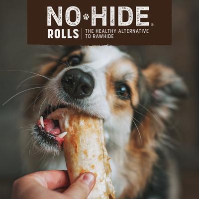 Show full view: Earth Animal No-Hide Small Rolls Long Lasting Natural Rawhide Alternative Venison Recipe Chew Dog Treats, 2 count slide 7 of 12