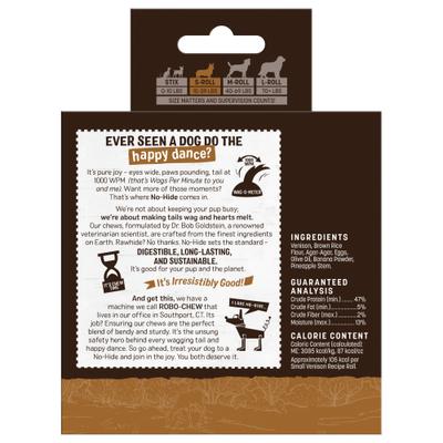 Show full view: Earth Animal No-Hide Small Rolls Long Lasting Natural Rawhide Alternative Venison Recipe Chew Dog Treats, 6 count slide 3 of 12