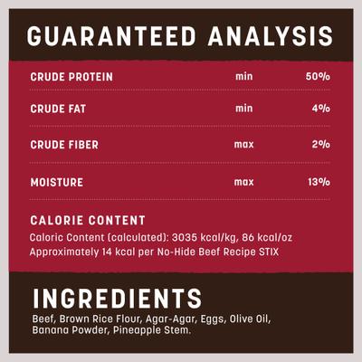 Show full view: Earth Animal No-Hide Stix Long Lasting Natural Rawhide Alternative Beef Recipe Chew Dog & Cat Treat Sticks, 10 count slide 8 of 12