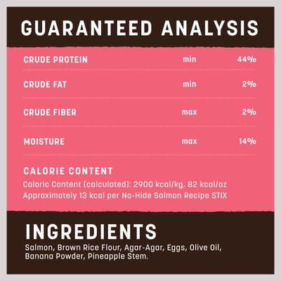 Show full view: Earth Animal No-Hide Stix Long Lasting Natural Rawhide Alternative Salmon Recipe Chew Dog & Cat Treat Sticks, 10 count slide 8 of 12