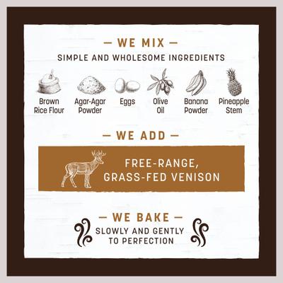 Show full view: Earth Animal No-Hide Stix Long Lasting Natural Rawhide Alternative Venison Recipe Chew Dog & Cat Treat Sticks, 10 count slide 5 of 12