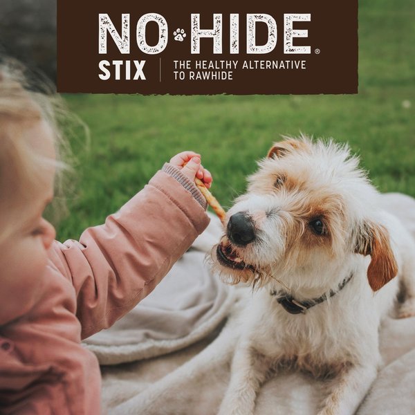 Earth Animal No-Hide Stix Long Lasting Natural Rawhide Alternative Venison Recipe Chew Dog & Cat Treat Sticks