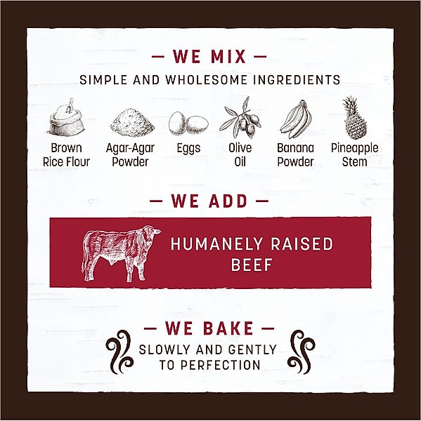 Show full view: Earth Animal No-Hide Strips Thin Natural Rawhide Alternative Beef Recipe Dog Treat, 4 count slide 8 of 13