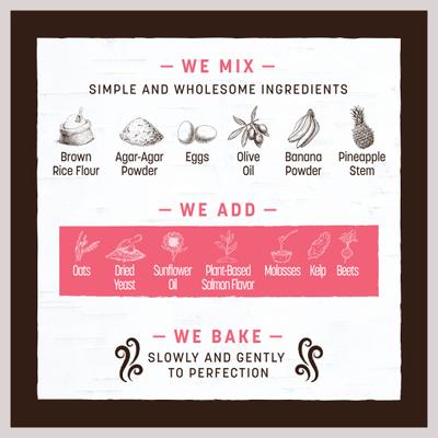 Show full view: Earth Animal No-Hide Strips Thin Natural Rawhide Alternative No Salmon Vegetarian Recipe Chew Dog Treat, 1 count slide 8 of 12