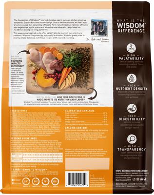 Show full view: Earth Animal Wisdom Air-Dried Chicken Recipe Premium Natural Dog Food, 32-oz bag slide 3 of 11
