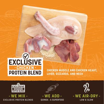 Show full view: Earth Animal Wisdom Air-Dried Chicken Recipe Premium Natural Jerky Strips Dog Treats, 4-oz bag slide 5 of 10