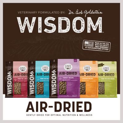 Show full view: Earth Animal Wisdom Air-Dried From the Land Recipe with Venison, Beef, & Bison Premium Natural Dog Food, 32-oz bag slide 9 of 11