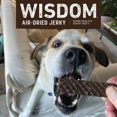 Show full view: Earth Animal Wisdom Air-Dried From the Land Recipe with Venison, Beef, & Bison Premium Natural Jerky Strips Dog Treats, 4-oz bag slide 7 of 10