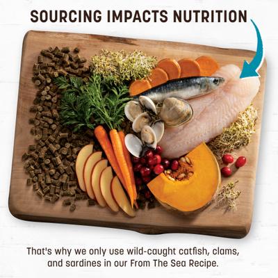 Show full view: Earth Animal Wisdom Air-Dried From the Sea Recipe with Catfish, Clams, & Sardines Premium Natural Dog Food, 32-oz bag slide 4 of 11