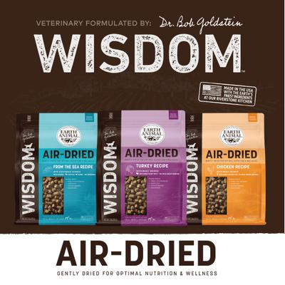 Show full view: Earth Animal Wisdom Air-Dried From the Sea Recipe with Catfish, Clams, & Sardines Premium Natural Dog Food, 32-oz bag slide 9 of 11