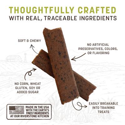 Show full view: Earth Animal Wisdom Air-Dried From the Seed Recipe Premium Natural Plant-Based Jerky Strips Dog Treats, 4-oz bag slide 4 of 10