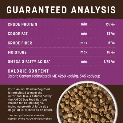 Show full view: Earth Animal Wisdom Air-Dried Turkey Recipe Premium Natural Dog Food, 128-oz bag slide 6 of 11