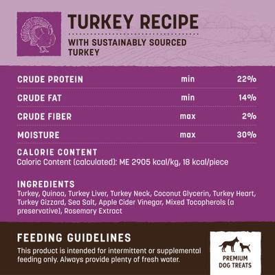 Show full view: Earth Animal Wisdom Air-Dried Turkey Recipe Premium Natural Jerky Strips Dog Treats, 4-oz bag slide 6 of 10