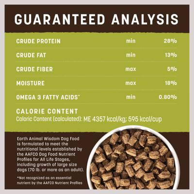 Show full view: Earth Animal Wisdom From the Seed Recipe Premium Plant-Based Natural Air-Dried Dog Food, 32-oz bag slide 6 of 11