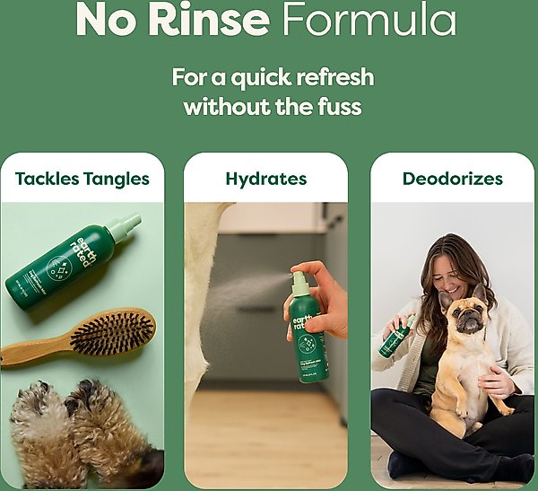 Show full view: Earth Rated Deodorizing & Conditioning Refresh Mist for Dogs, White Tea & Basil Scent, 8-fl oz bottle slide 3 of 9