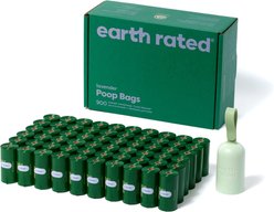 Earth Rated Dog Poop Bag Holder with Dog Poop Bags, Lavender Scented, 1 Dispenser & 900 bags