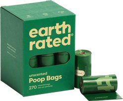 Earth Rated Dog Poop Bags, Refill Rolls, Unscented, 270 count slide 1 of 7
